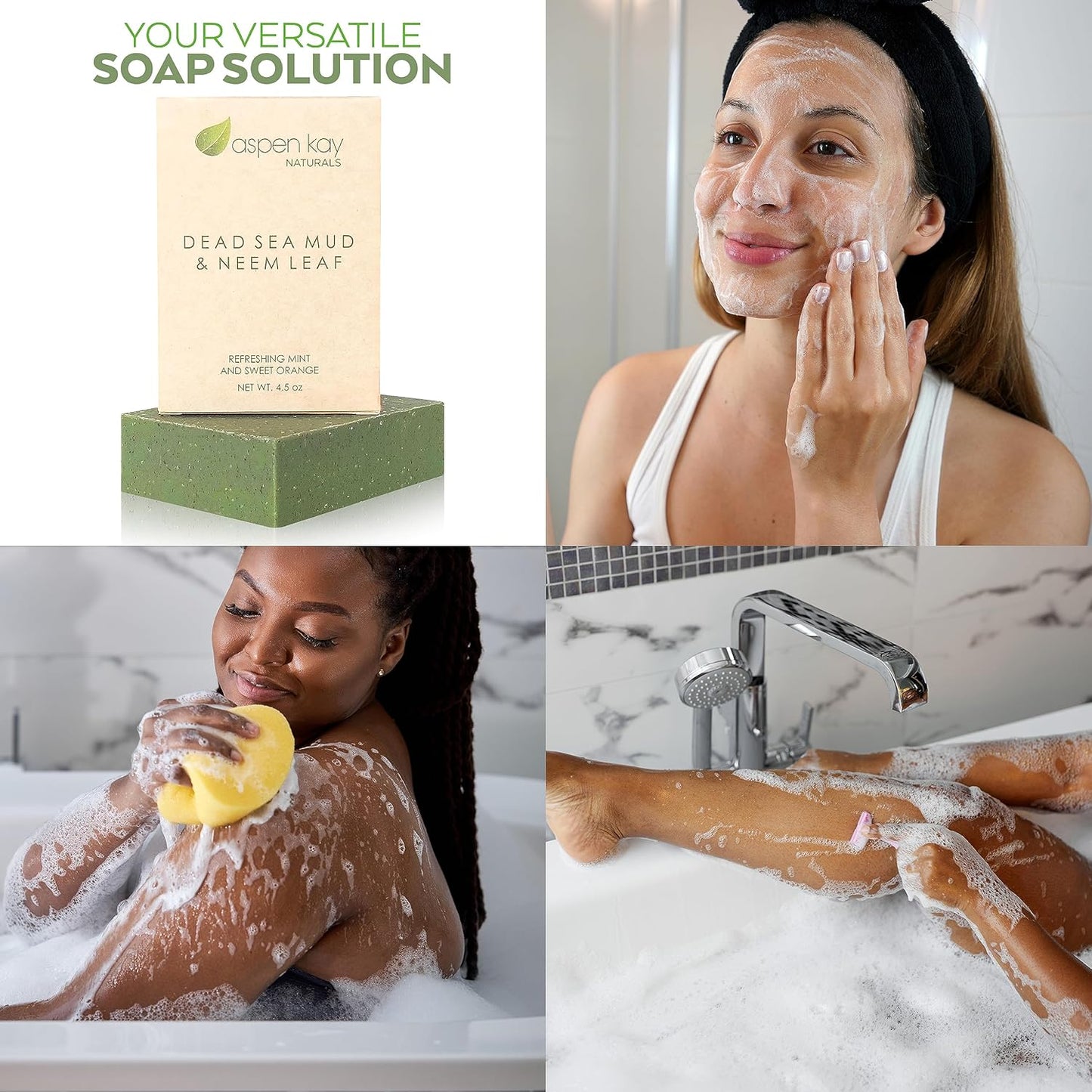 Soap Bars 4.5Oz, Dead Sea Mud and Neem