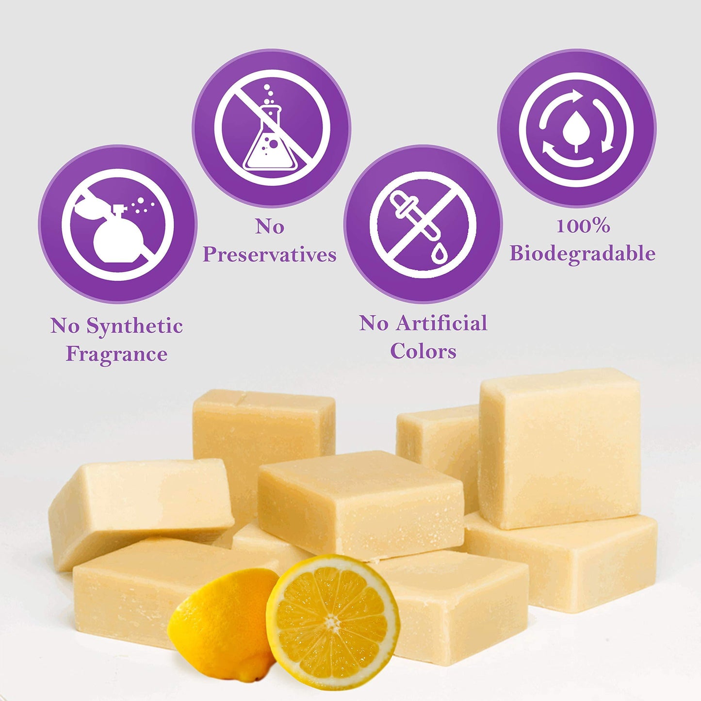 Probiotic Soap - Lemon Formula - for All Skin Types - Body, Face and Scalp - 4Oz Bar