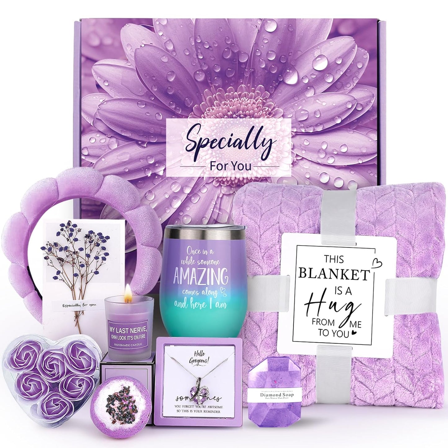 Spa Gifts Baskets for Women Wife Mom,Happy Birthday Gifts for Her Girlfriend Sister Friend,Relaxing Spa Gift,Retirement,Get Well Self Care Package,Thank You,Gifts Box for Her Graduation Anniversary
