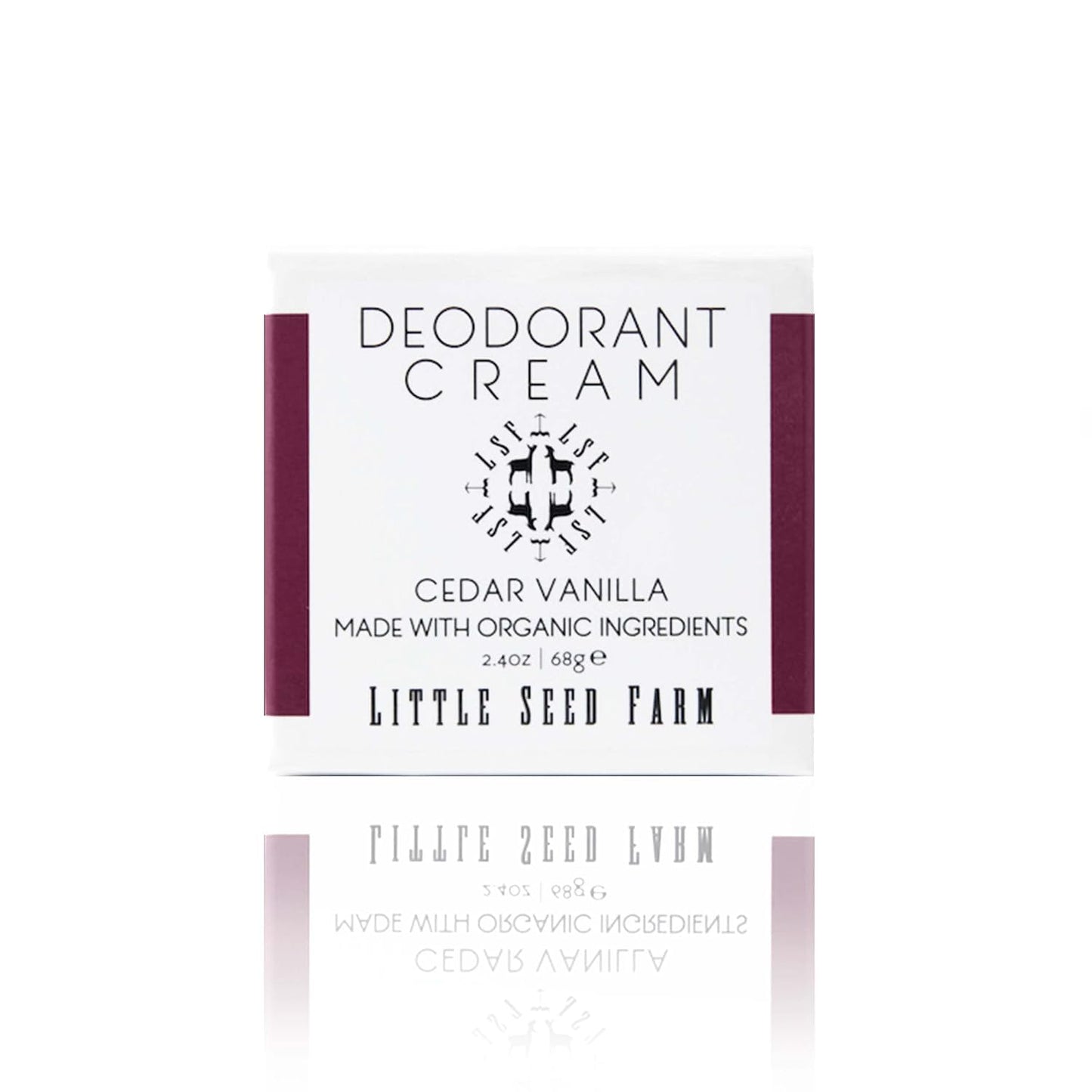 All Natural Deodorant Cream, Aluminum Free Deodorant for Women or Men, 2.4 Ounce - Cedar Vanilla + Terracotta Red Jar Sleeves