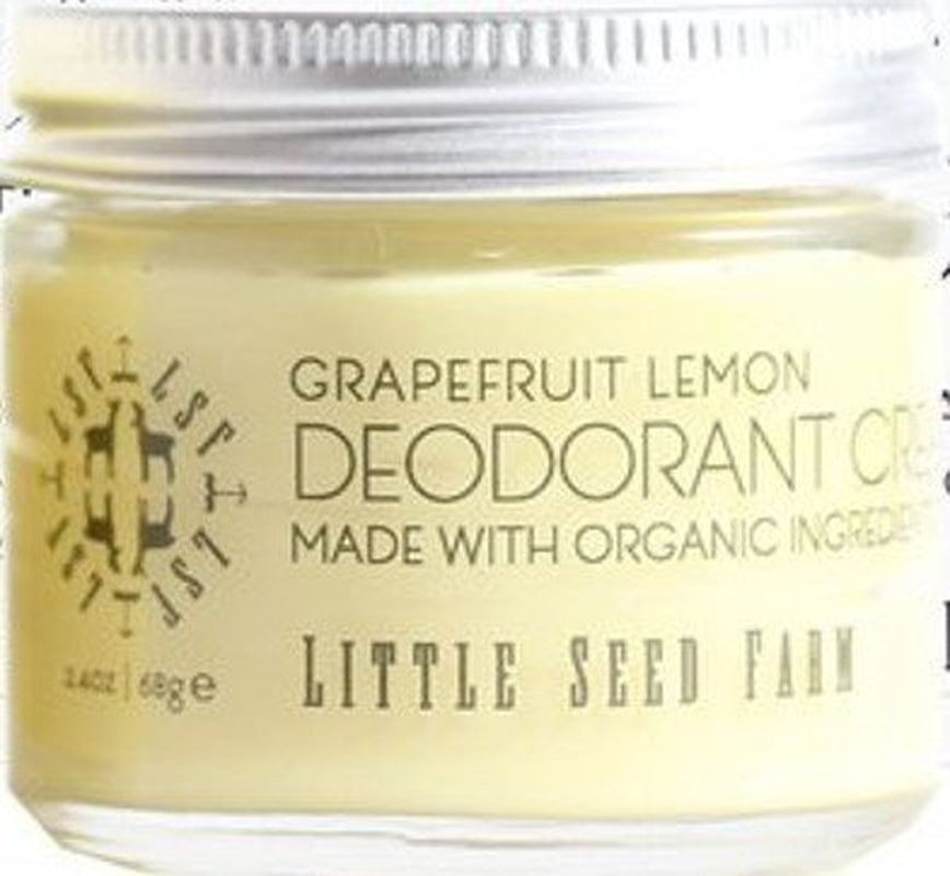 All Natural Deodorant Cream, Aluminum Free Deodorant for Women or Men, 2.4 Ounce - Grapefruit Lemon + Bright Yellow Sleeves