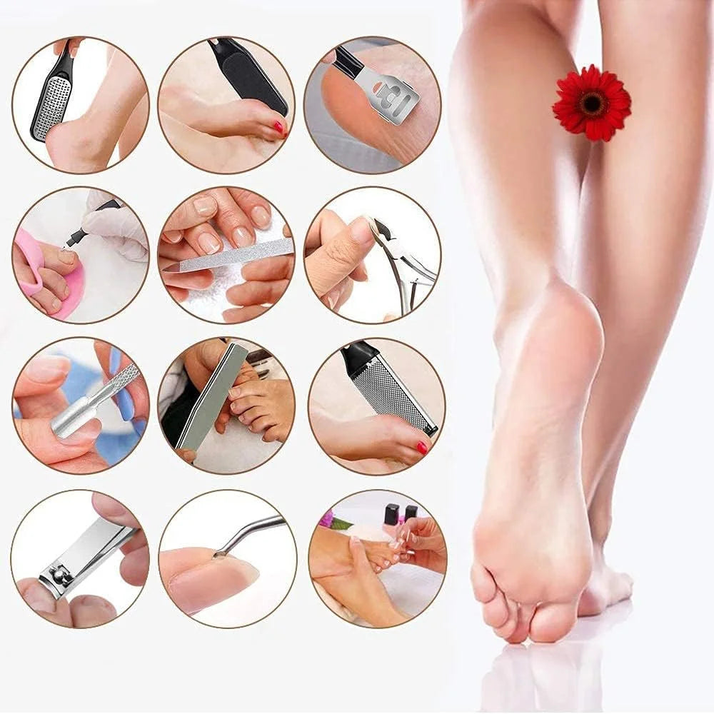 Electric Foot Callus Remover, Rechargeable & Portable Electronic Foot File Pedicure Tools, Waterproof Foot Scrubber File, Electric Callus Remover Kit, Professional Pedi Feet Care(Black)