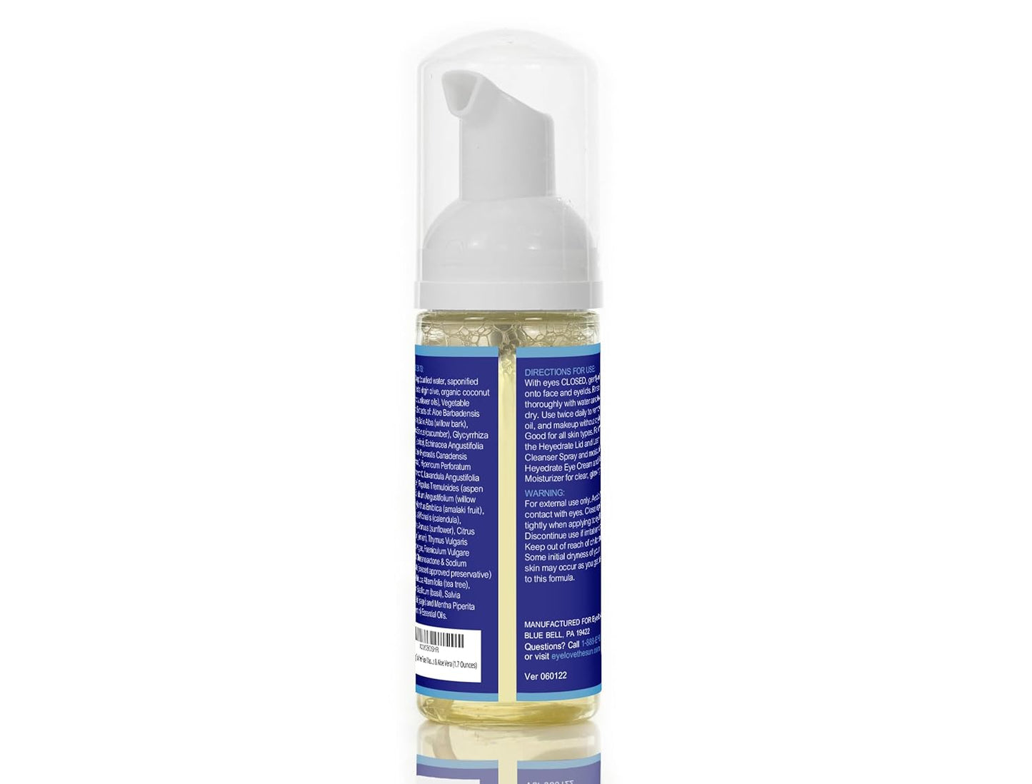 Gentle Tea Tree Oil Foaming Face Wash and Eyelid Cleanser - 1.7Oz - Formulated with Aloe Vera to Soothe and Refresh Eyelids (Packaging May Vary)