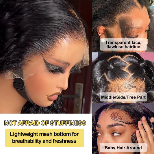 30 Inch Loose Deep Wave 13x6 360 HD Lace Front Wigs 100% Human Hair 220 Density Brazilian Curly 4x4 Lace Closure Wig Preplucked