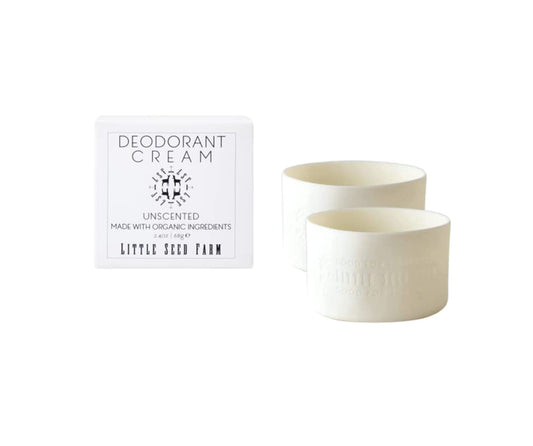 All Natural Deodorant Cream, Aluminum Free Deodorant for Women or Men, 2.4 Ounce - Unscented + Black Jar Sleeves