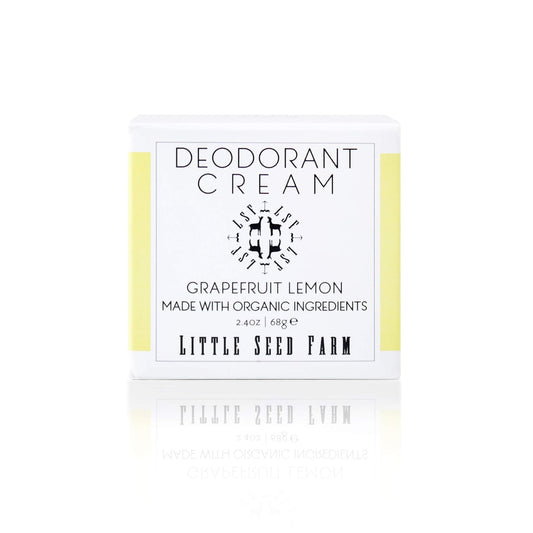 All Natural Deodorant Cream, Aluminum Free Deodorant for Women or Men, 2.4 Ounce - Grapefruit Lemon + Bright Yellow Sleeves