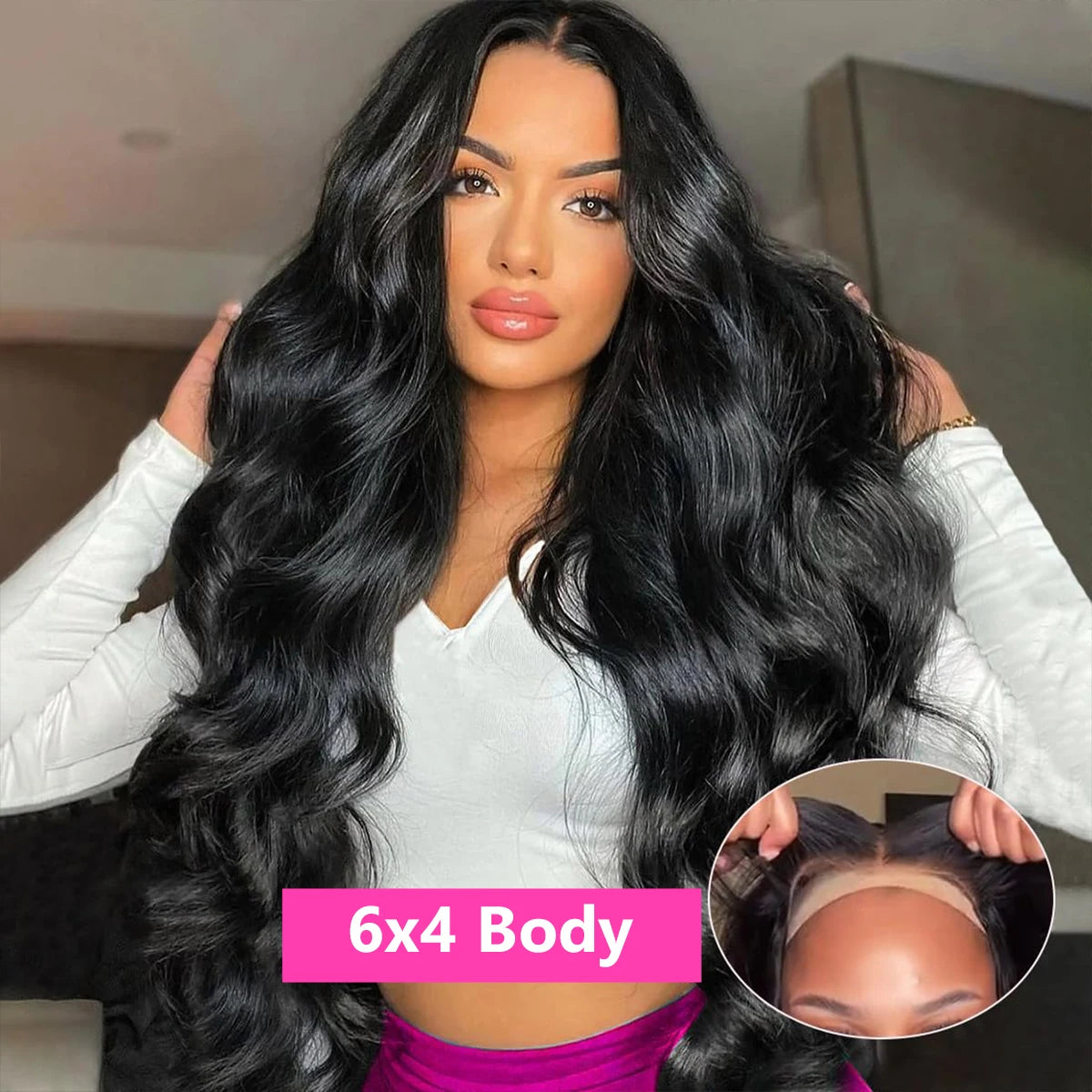 Transparent 13x4 13x6 Body Wave Lace Front Wig Human Hair PrePlucked Brazilian Human Hair Lace Frontal Wigs For Women Bling Hair