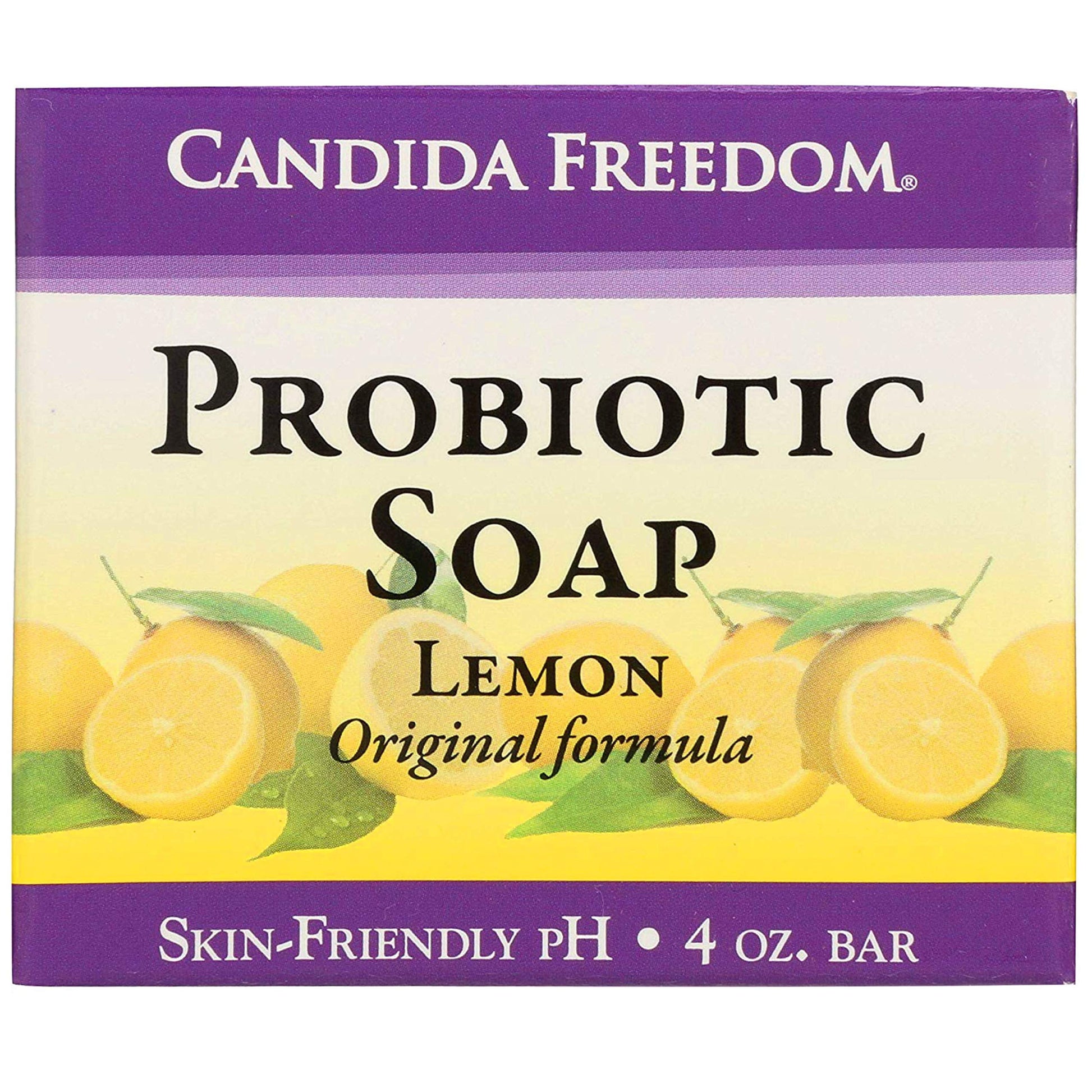Probiotic Soap - Lemon Formula - for All Skin Types - Body, Face and Scalp - 4Oz Bar