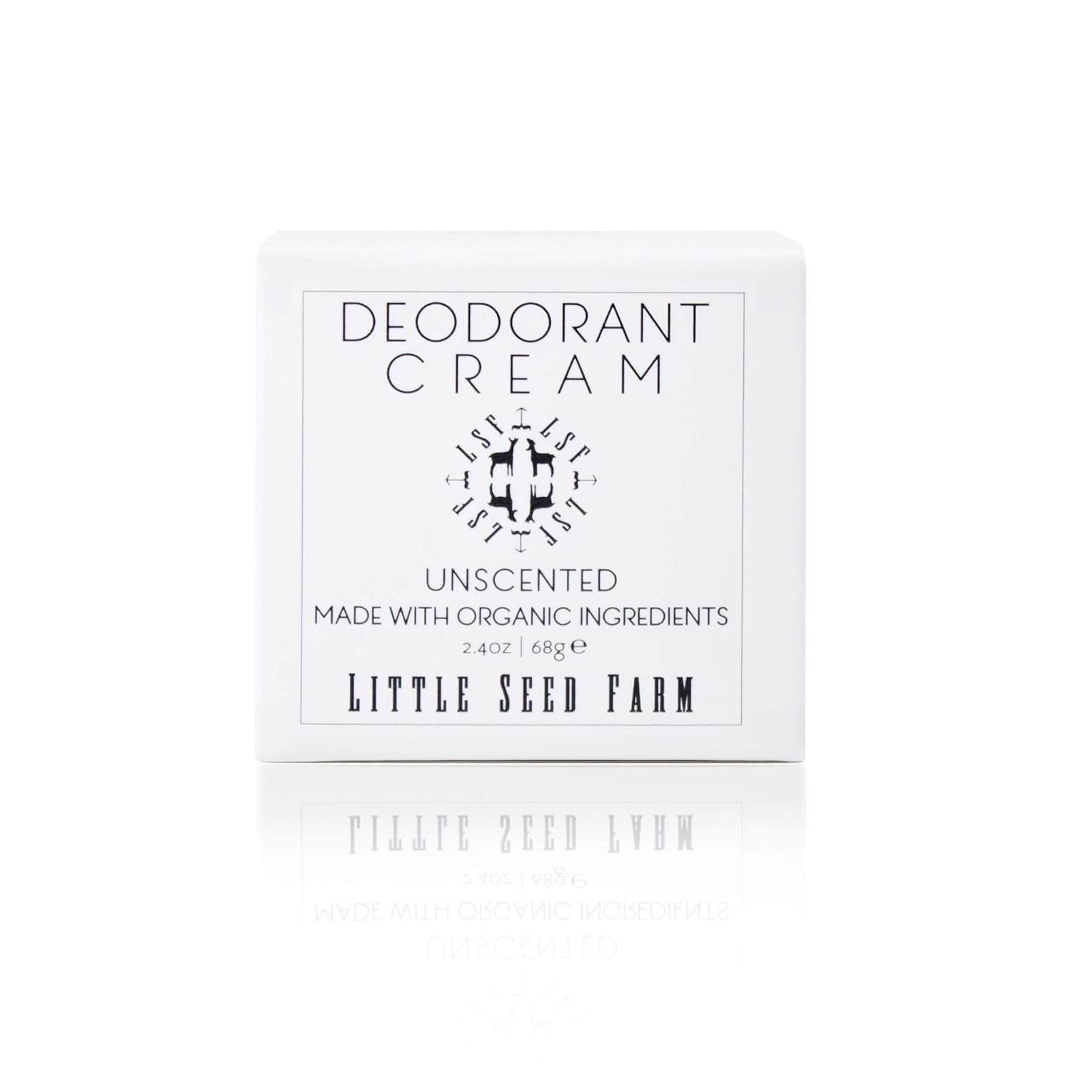All Natural Deodorant Cream, Aluminum Free Deodorant for Women or Men, 2.4 Ounce - Unscented + Black Jar Sleeves