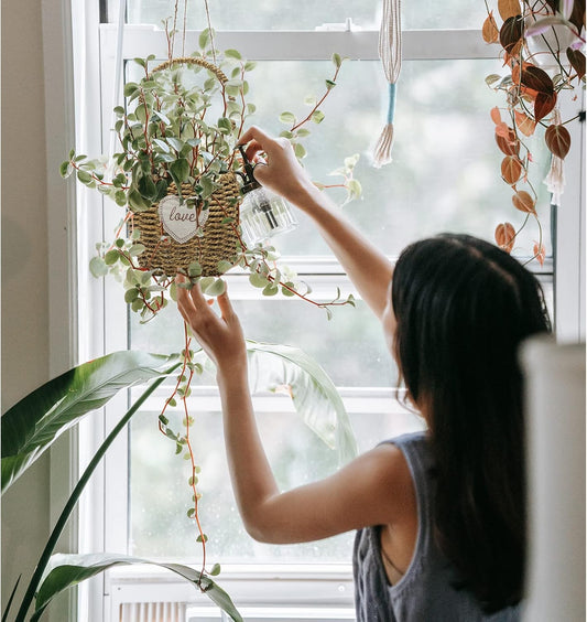 Woven Plant Basket Seagrass Plant Baskets Planter Baskets Indoor Decoration for Green Plants and Flowers, Multifunctional Storage Baskets, Fruit Baskets, Picnic Basket, 3-Pack