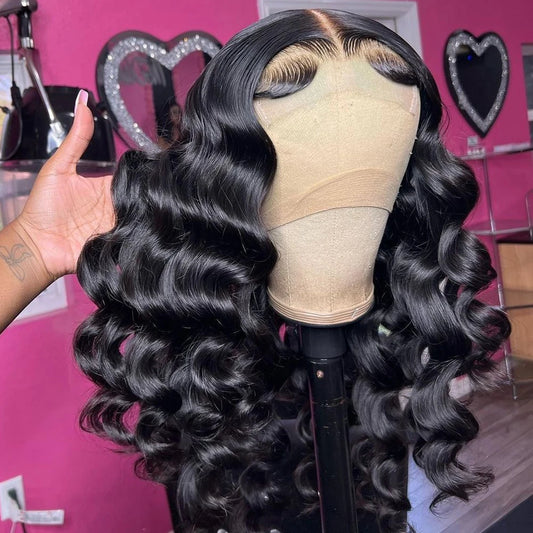 30 Inch Loose Deep Wave 13x6 360 HD Lace Front Wigs 100% Human Hair 220 Density Brazilian Curly 4x4 Lace Closure Wig Preplucked