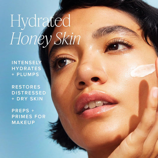 Ceramide Face Moisturizer - Honey Halo Hydrating Facial Moisturizer for Dry Skin - Plumps, Soothes + Restores Skin with Potent Ceramides + Buckwheat Honey for a Dewy, Healthy Glow (9Ml)