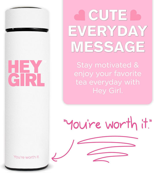 Infuser Bottle 450Ml - Insulated Stainless Steel Water Bottle - Tea Tumbler with Tea Diffuser - Portable Travel Mug for Loose Leaf Tea & Infused Water - Tea Lovers Gifts for Women