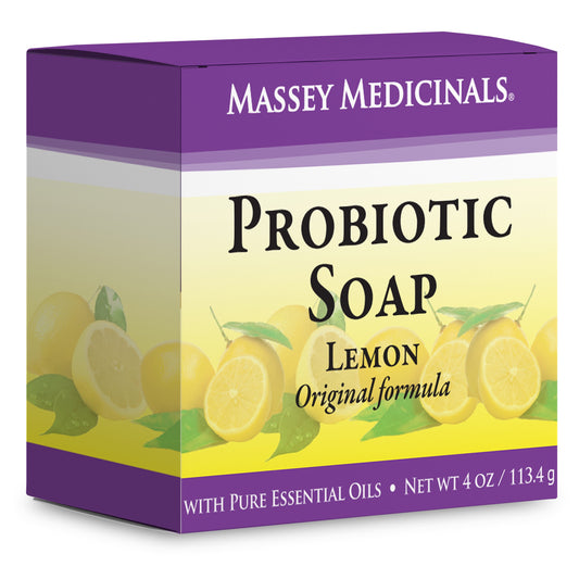 Probiotic Soap - Lemon Formula - for All Skin Types - Body, Face and Scalp - 4Oz Bar