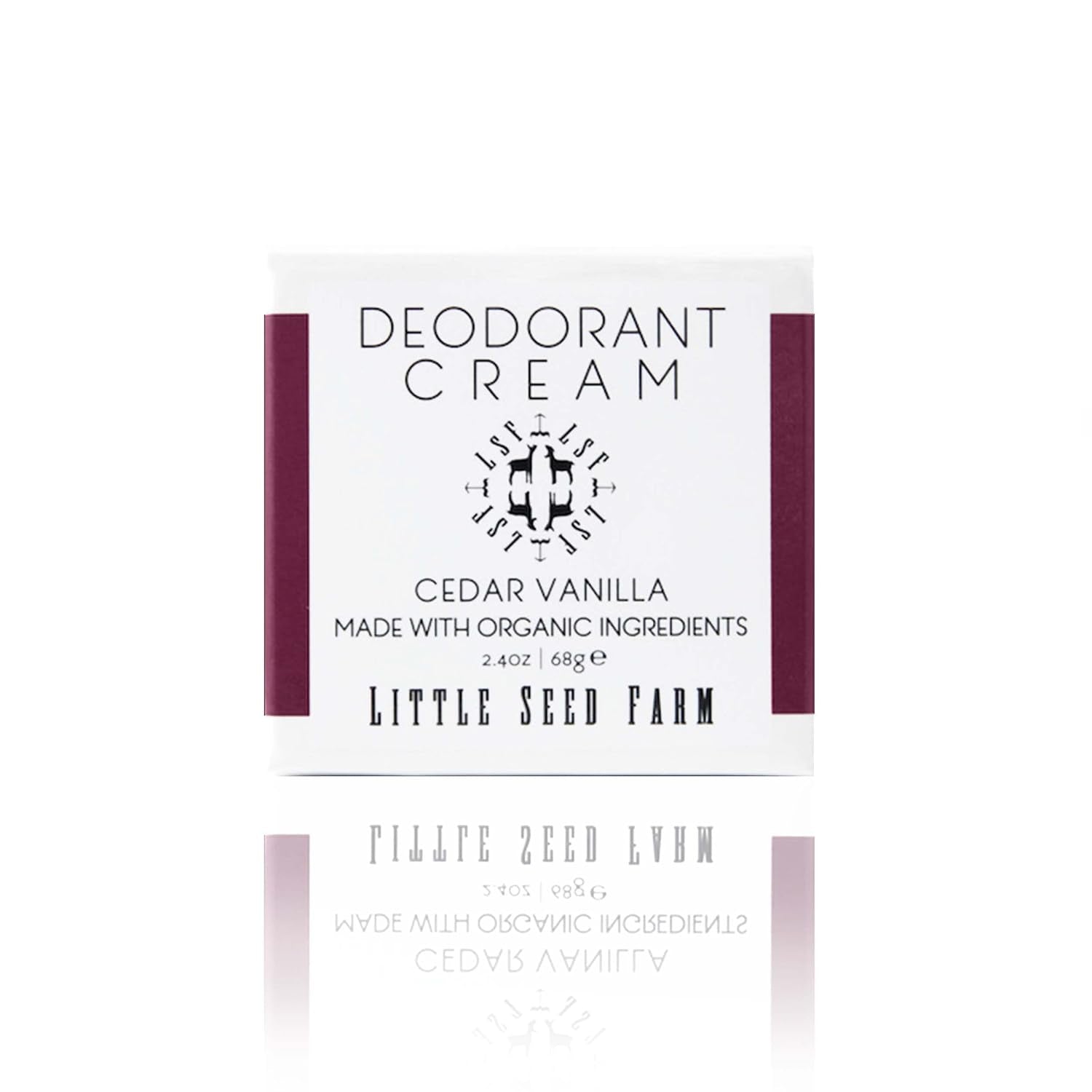 All Natural Deodorant Cream, Aluminum Free Deodorant for Women or Men, 2.4 Ounce - Cedar Vanilla + Terracotta Red Jar Sleeves