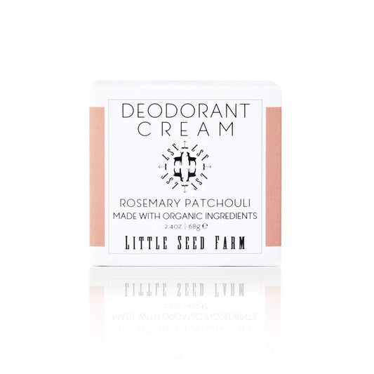 All Natural Deodorant Cream, Aluminum Free Deodorant for Women or Men, 2.4 Ounce - Rosemary Patchouli + Applicators Bundle