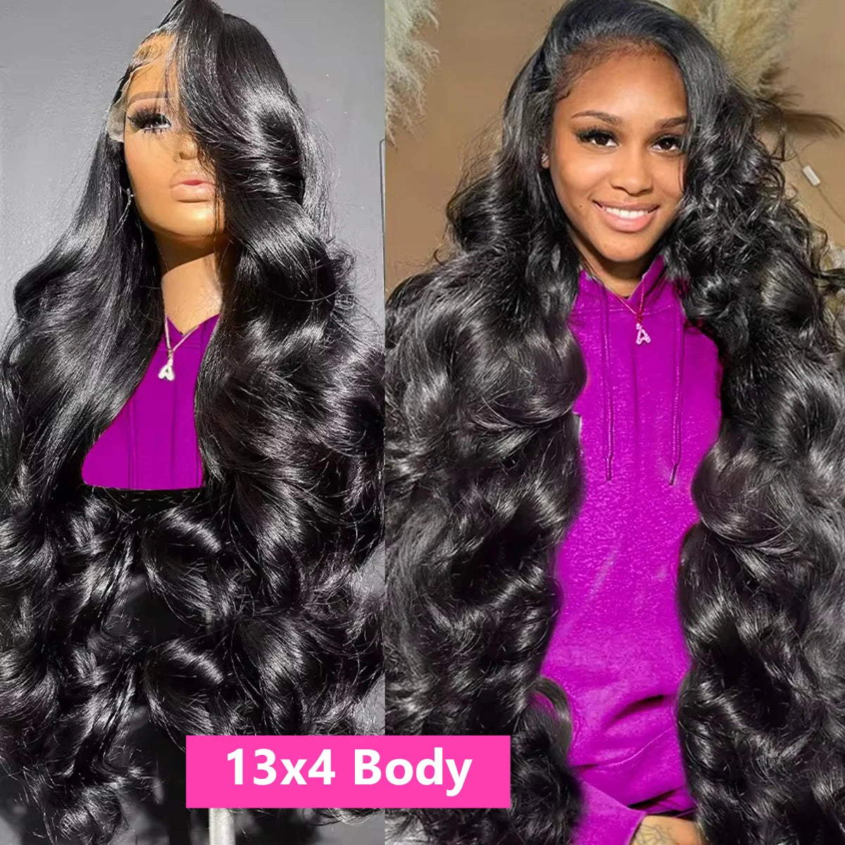 Transparent 13x4 13x6 Body Wave Lace Front Wig Human Hair PrePlucked Brazilian Human Hair Lace Frontal Wigs For Women Bling Hair