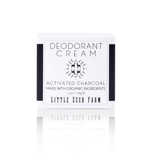 All Natural Deodorant Cream, Aluminum Free Deodorant for Women or Men, 2.4 Ounce - Activated Charcoal + Black Jar Sleeves