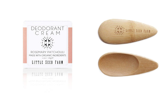 All Natural Deodorant Cream, Aluminum Free Deodorant for Women or Men, 2.4 Ounce - Rosemary Patchouli + Applicators Bundle