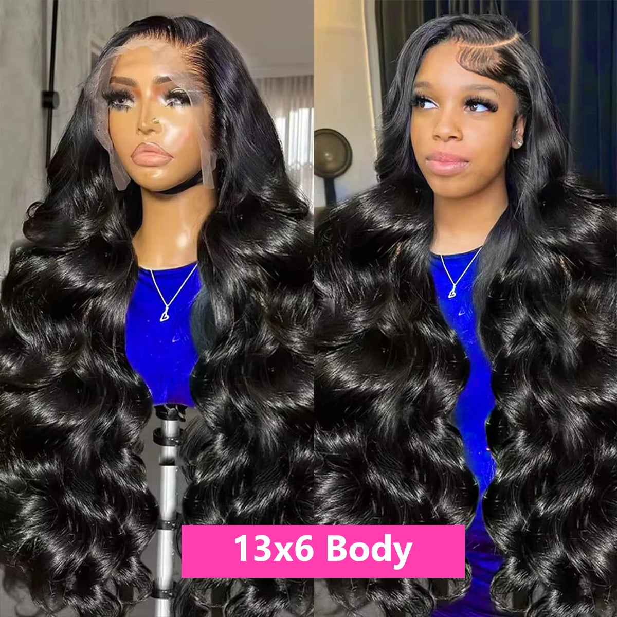 Transparent 13x4 13x6 Body Wave Lace Front Wig Human Hair PrePlucked Brazilian Human Hair Lace Frontal Wigs For Women Bling Hair